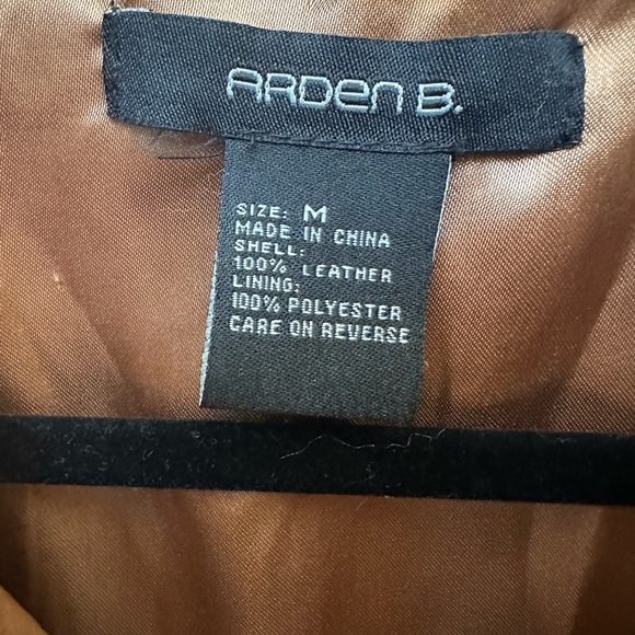 Vintage Arden B, Leather Moto Jacket, Size Medium - Picture 5 of 9